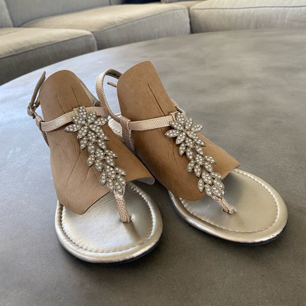 Women’s jeweled sandals size 9.